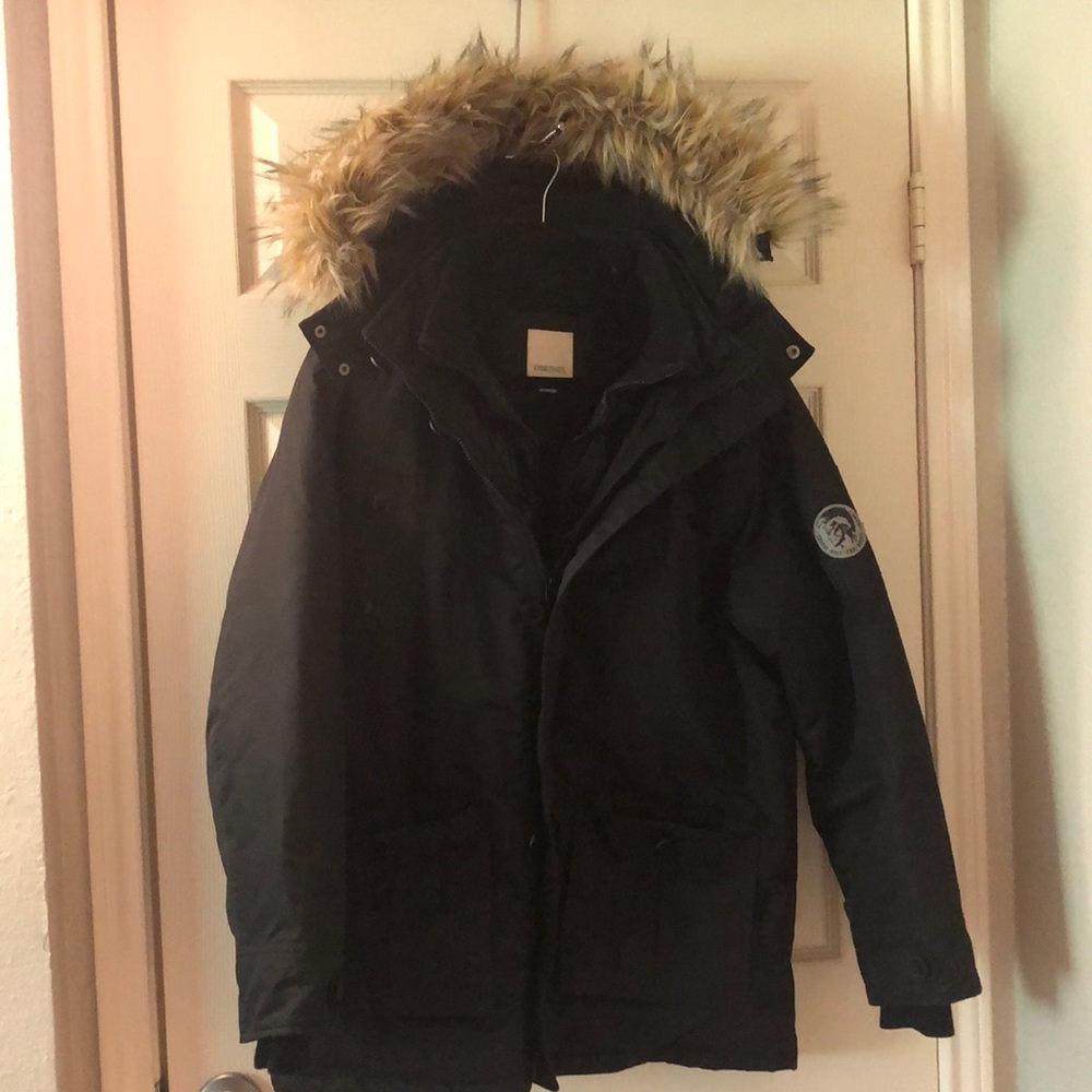 Diesel Coat w/ detachable faux fur hood